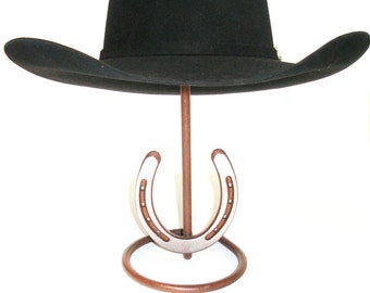 Cowboy Hat Stand with Genuine Horseshoe