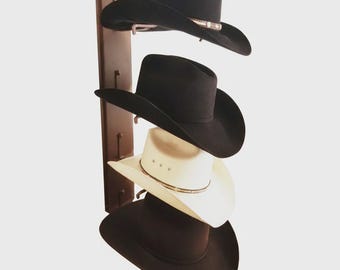 Crown Up Cowboy Hat Rack – 4 Hat Wall Holder Rust | Mark Christopher Collection