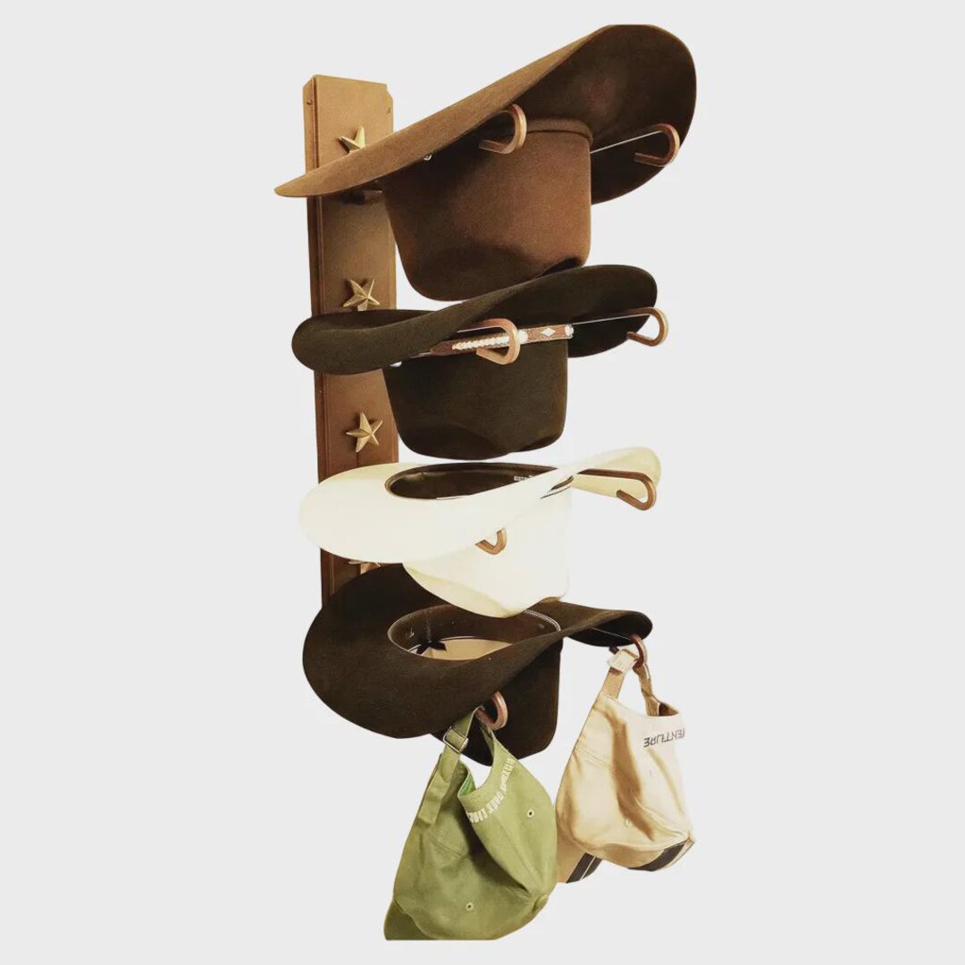 4 Hat Rack With Stars – American Made Steel | Mark Christopher ...