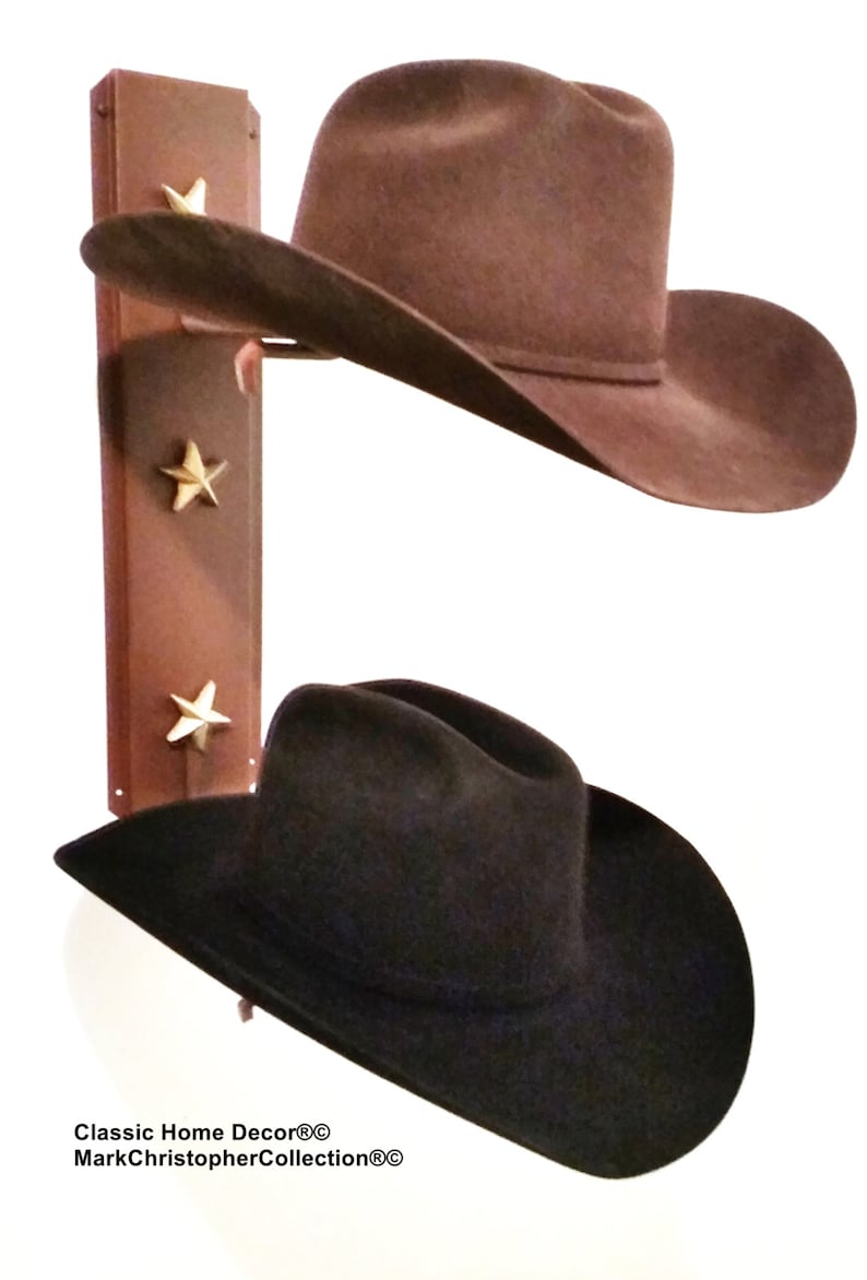 western hat racks on American Made Cowboy Hat Holder With Stars Powder Coated Bear Coat Hat Racks Home Organization