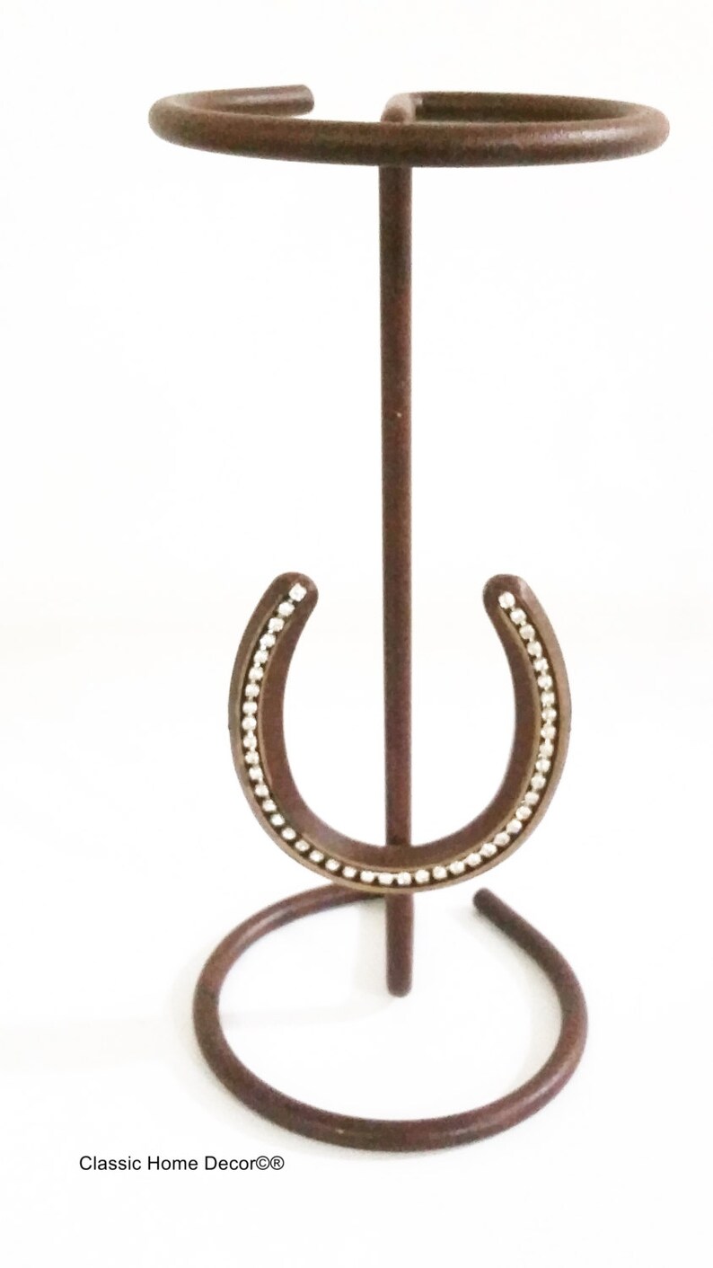Cowboy Hat Stand With Genuine Rhinestone Horseshoe Etsy