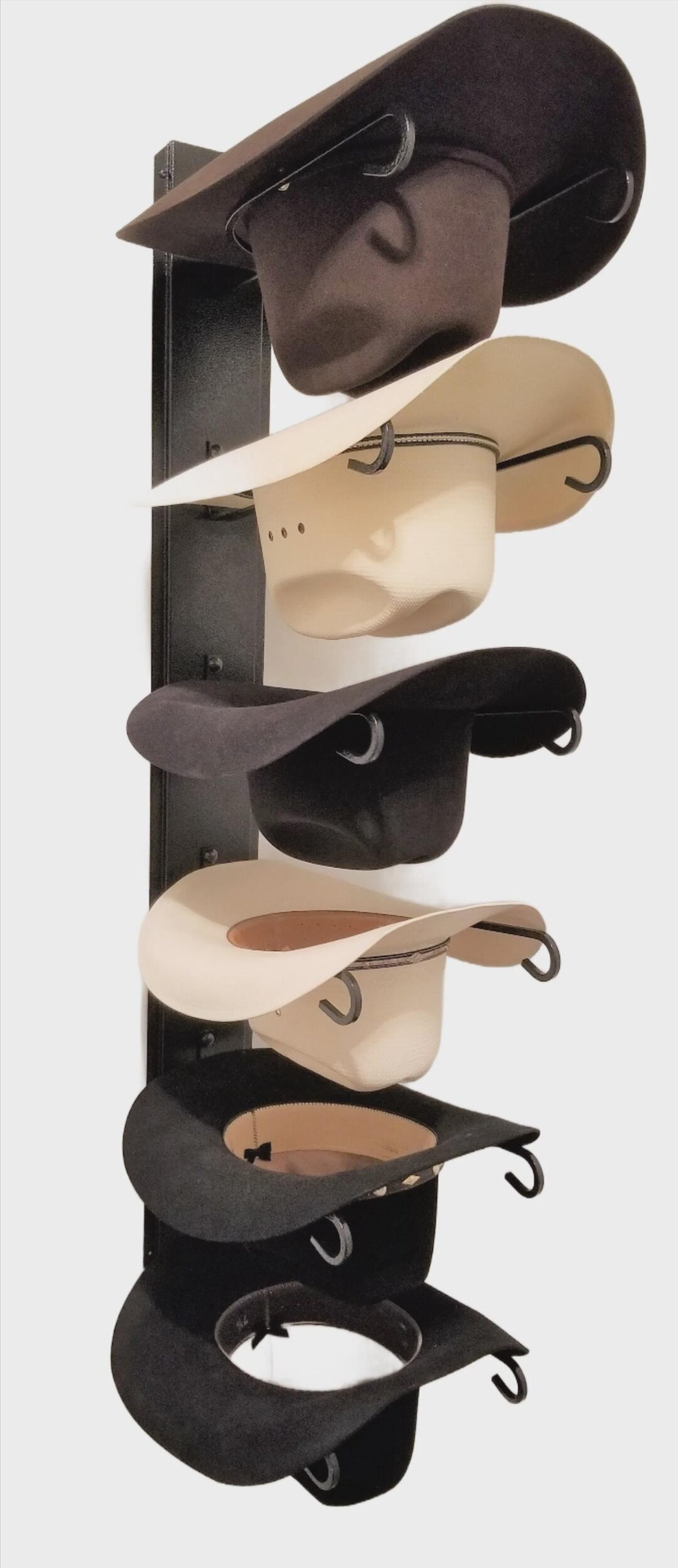 Scully Hat Storage Rack 6 Cowboy Hat Holder Rack, American Made Western Hat Rack, Wall Mounted ...