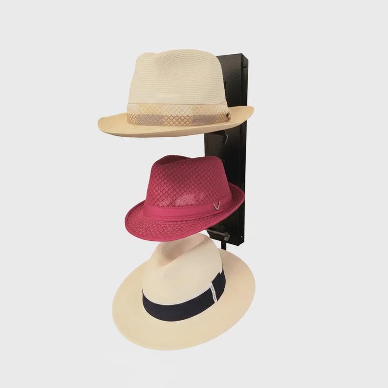 Hat Rack My Friend American Made Crown up Three Hat Rack Black by Mark Christopher ...
