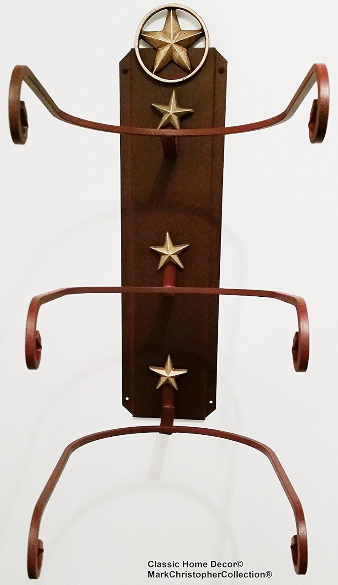 American Made Cowboy Hat Holder Lone Star Rust with Gold Stars Etsy