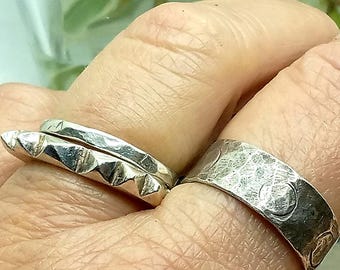 Handmade Thin Ring, Recycled 999 Silver Stacking Band, Recycled Metal Gifts