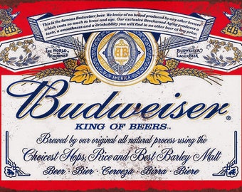 Budweiser Advertising sign.