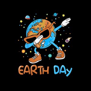 Happy Earth Day 2024 Funny Earth Day Kids Toddler Boys Dab Digital PNG