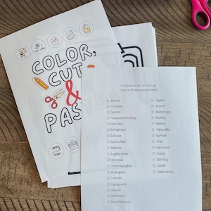 Knip- en plakknutselwerkjes, spellingsknutselwerkjes, knutselwerkjes voor kleuters, kleurplaten, knip- en plakactiviteiten voor kinderen, knip- en plakoefeningen afbeelding 5