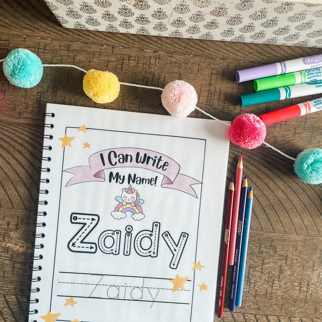 Customizable Name Practice Book Printable, Name Tracing Worksheets ...