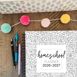 2026 HOMESCHOOL WEEKLY PLANNER, Homeschool Mom Planner, Homeschool Planner, Undated Homeschool Planner, Undated Planner image 1