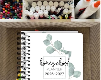 2026 HOMESCHOOL PLANNER, Undated Yearly/Monthly/Weekly Lesson and Unit Planner