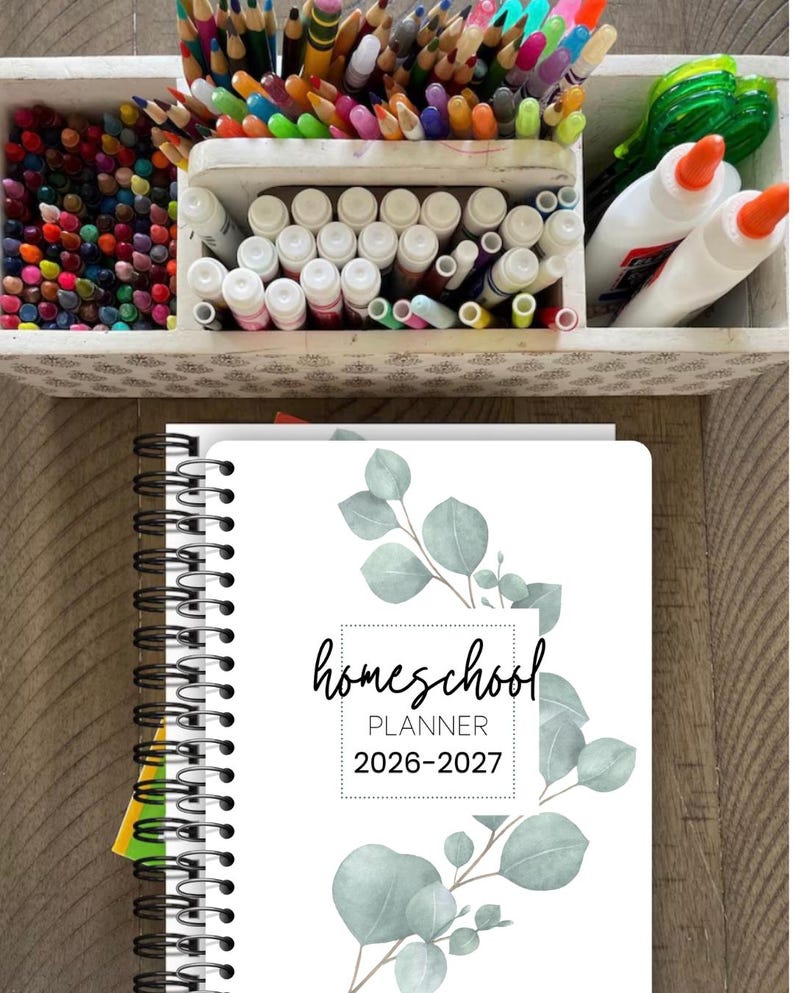 2026 HOMESCHOOL PLANNER, Undated Yearly/Monthly/Weekly Lesson and Unit Planner image 1