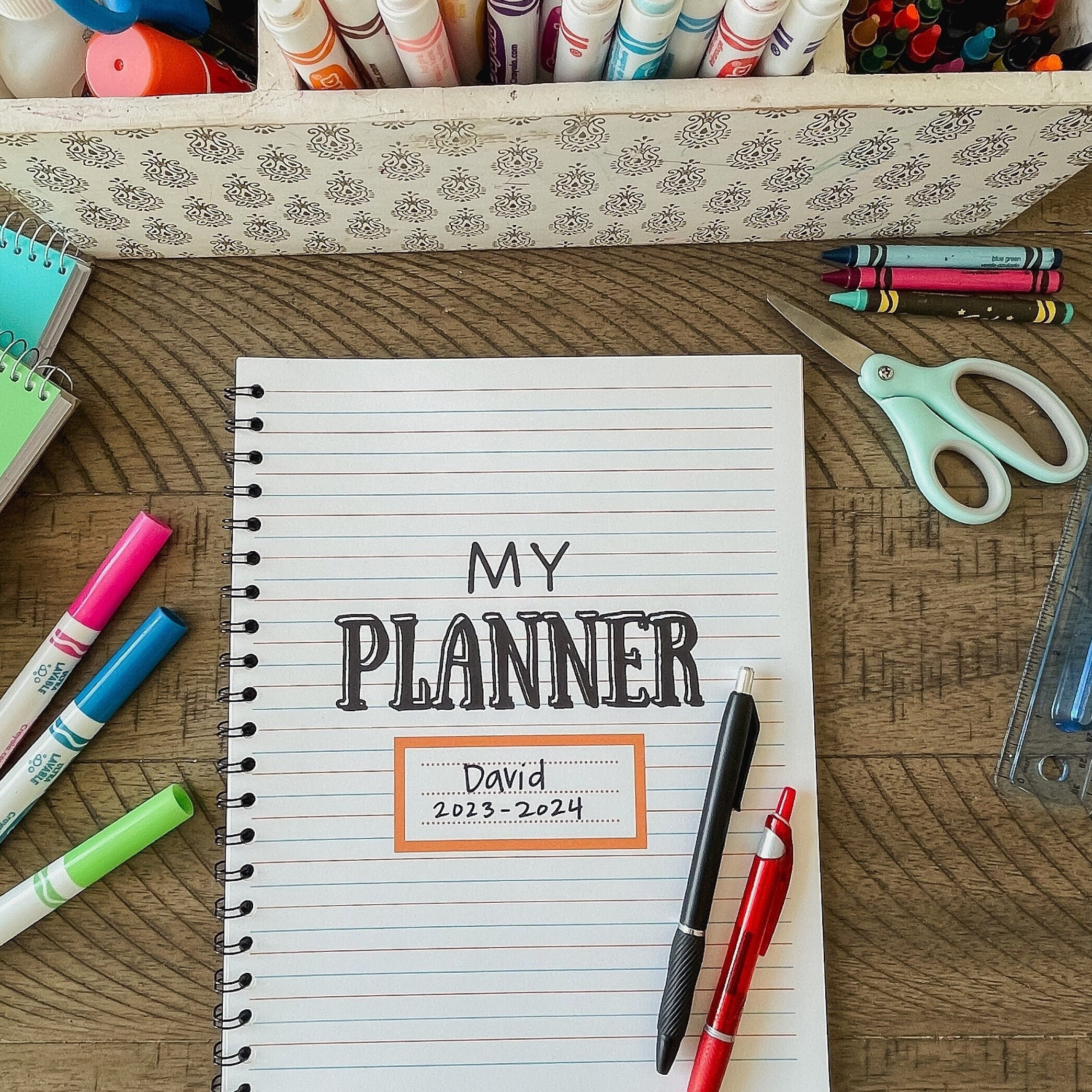 Kids Weekly Planner Layout/ Undated Weekly Planner/ Kids' Academic Planner Undated Weekly