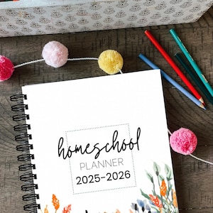 2025 Homeschool Planner, Undated planner, monthly, weekly planner, unit planner and lesson planner/ Homeschool mom planner