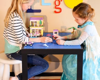 Small Building Table, 20"x 20" Construction Area, Black or White Table