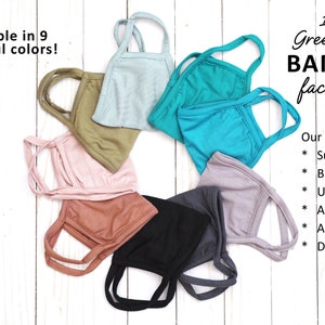 100% BAMBOO Face Mask: Organic Green Label, Lightweight and Breathable 3-Layer w/Pocket + PM2.5 Filter, Made in USA, Super Soft!