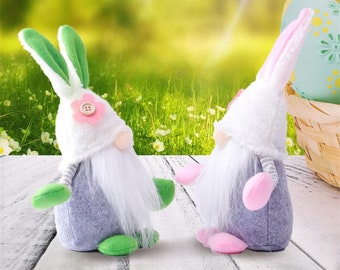 ADORABLE Spring Gnomes, Set of 2!, *FAST SHIPPING* Gnome, Tiered Tray Decor, Spring Decor, Cloth Tomte, Gift, Nisse, Easter