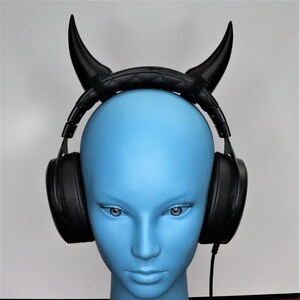 Demon Horns for Headphones / Headset devil Oni Ogre cosplay twitch streaming accessory image 1