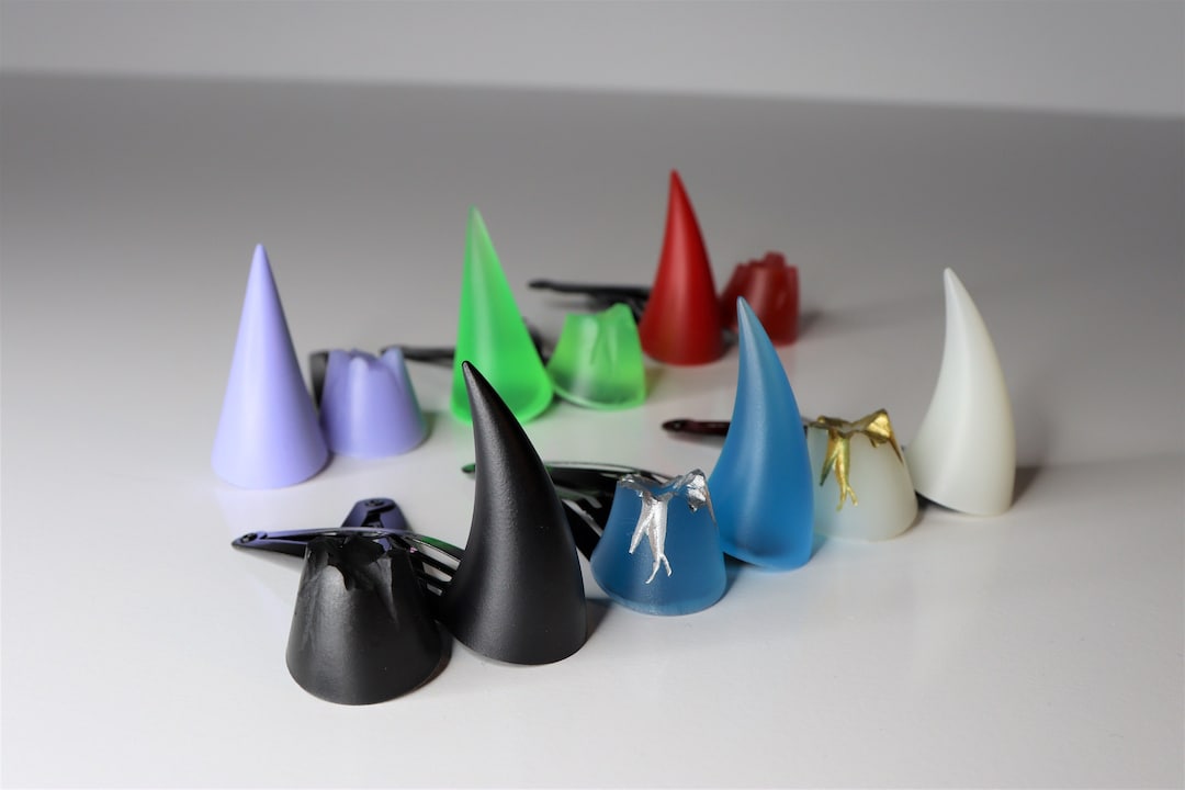 Broken Small Demon Horns Cute Gothic Devil Oni, Ogre, Goth, UV, UV ...