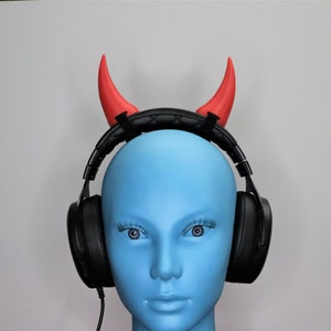 Demon Horns for Headphones / Headset devil Oni Ogre cosplay twitch streaming accessory image 3