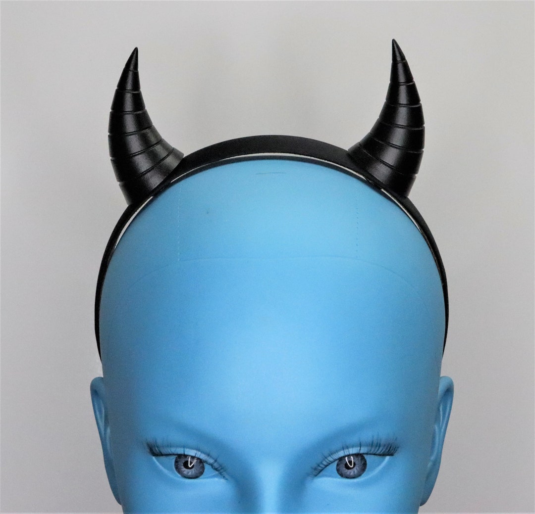 Medium Demon Queen Horns Cute Gothic Headband Goth Oni Halloween Etsy