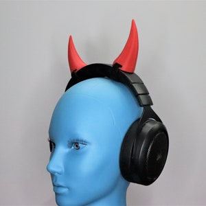 Demon Horns for Headphones / Headset devil Oni Ogre cosplay twitch streaming accessory image 4