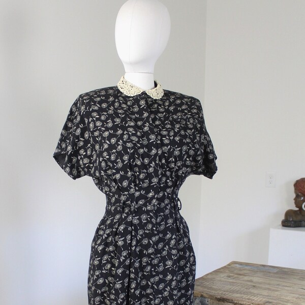 ROSEBERRY PRINT DOLMAN SLEEVE BLOUSE