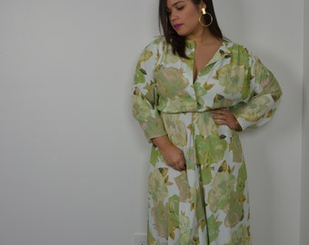 Nina Piccalino 80s Floral Dress Size 8