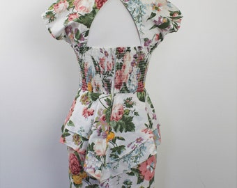 80s floral dress | Etsy