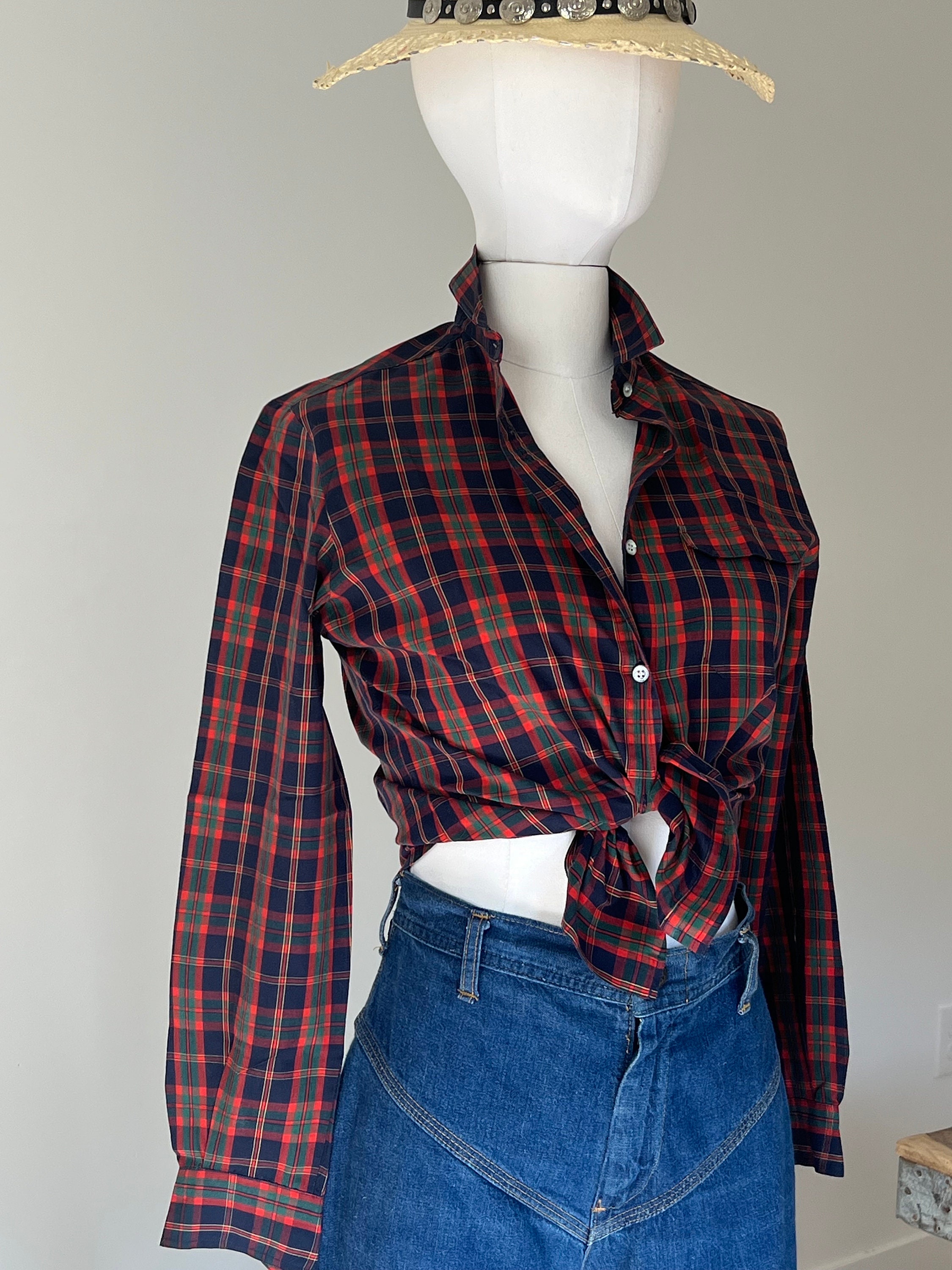 Ladies Checked Shirt Etsy Canada