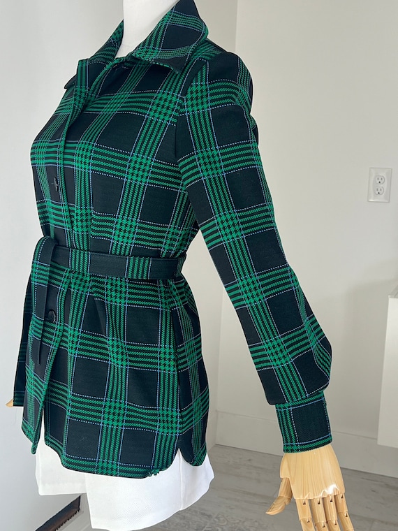 1970s Jack Winter Belted Plaid Jacket