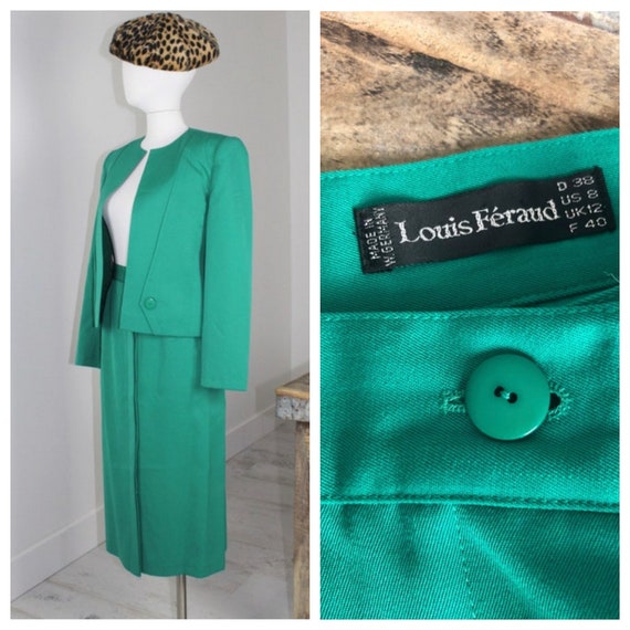 Vintage Louis Feraud Tweed Skirt Set Blazer and Skirt by Louis Feraud