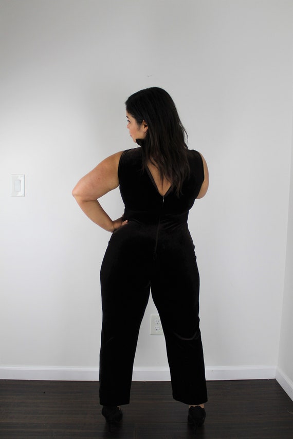 90's Velvet Mock Neck Jumpsuit | Depeche Mode 90's