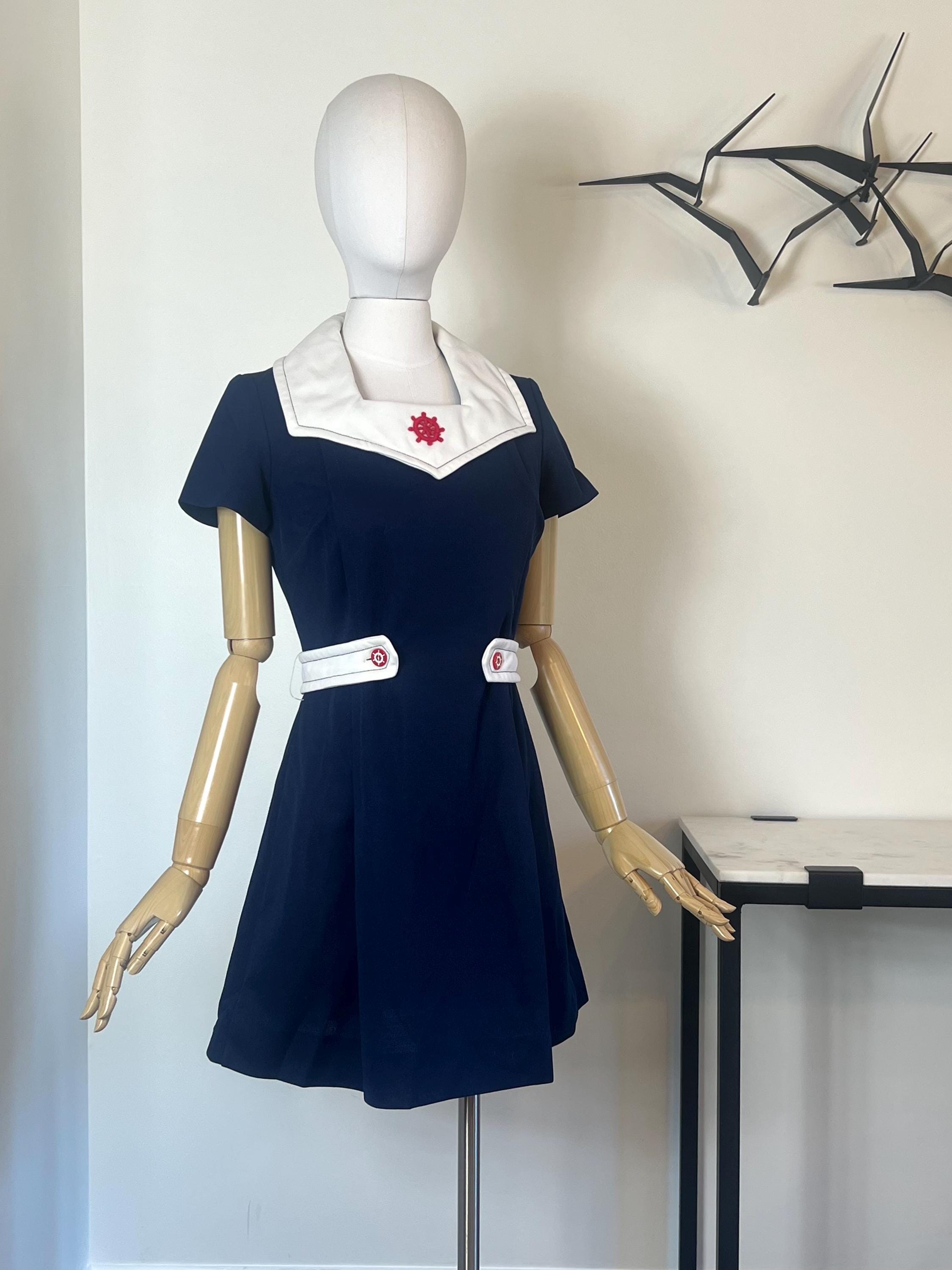 Mini robe mod 1960 Robe marinière