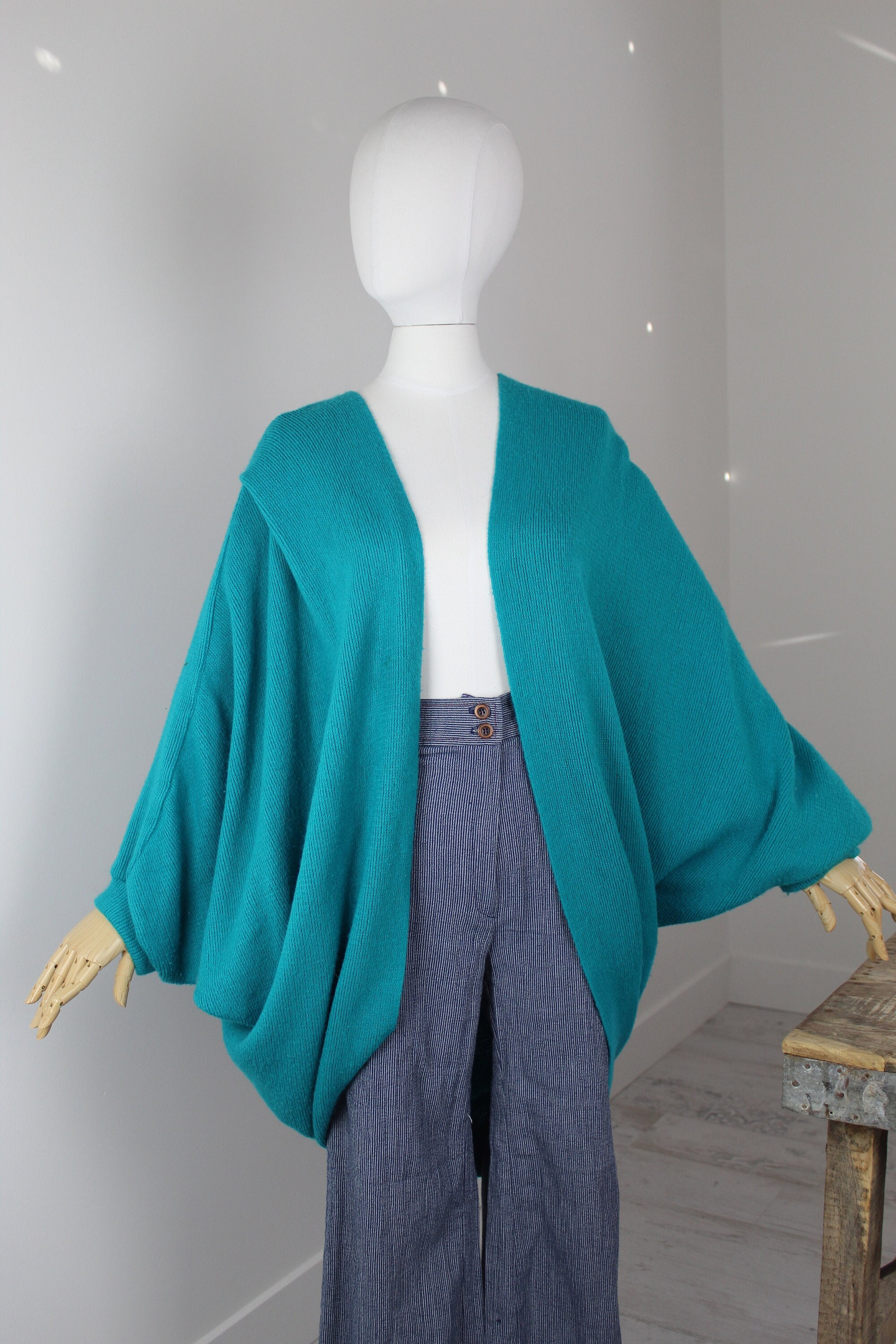 80s Dolman Sleeve Cocoon Cardigan by 