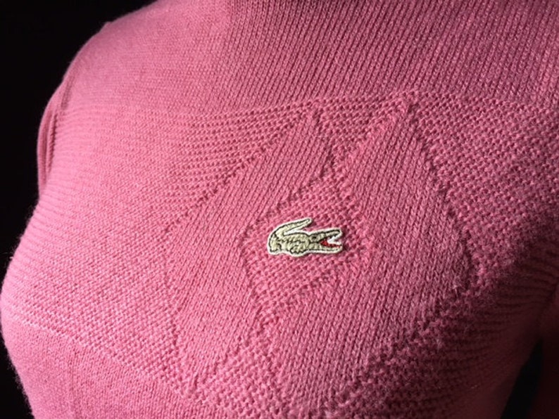 Haymaker Lacoste Crocodile Logo Golf Sweater 60s Pink Boat | Etsy