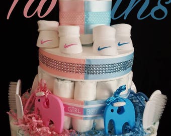 twin diaper cake etsy