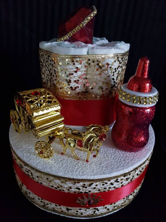 Royal Red Gold Centrepiece Decoration Royal Baby Shower Etsy