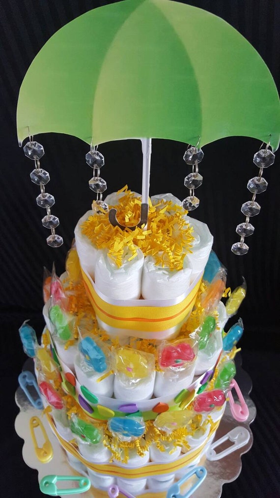 Diaper Cake Umbrella Sucker Unisex Boy Girl Baby Shower Gift Etsy