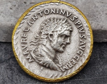 Ancient Coin Findings Pendant , Roman Coin Charm, Pendant Earing Findings Ancient Greek Medallion Charm Findings CN70028
