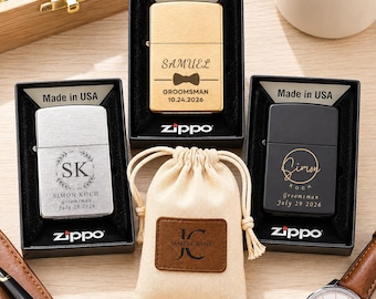 Groomsmen Gifts Personalized Zippo Lighter Custom Engraved