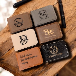 Clip para billetes personalizado con grabado personalizado, regalo para esposo, regalo para padrinos de boda, regalo de aniversario para papá, regalo del Día del Padre, regalo de boda