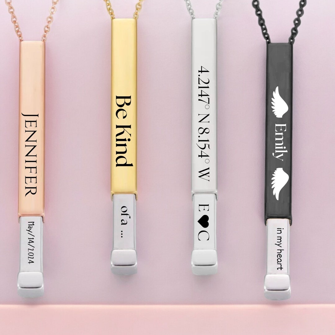 Child Name Customized Necklace For Mom Compass Necklace Customized