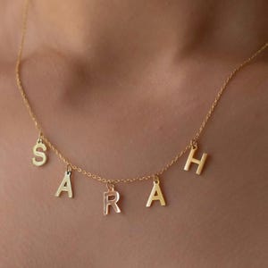 Collar con nombre personalizado Collar con nombre personalizado Collar con nombre minimalista Regalo para ella Plata Oro Oro rosa