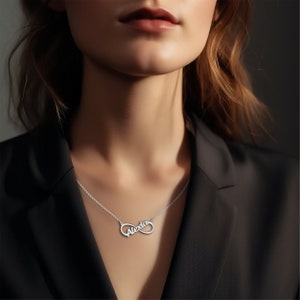 custom infinity,dainty infinity,handmade jewelry,infinity jewelry,infinity name,infinity necklace,infinity symbol,name necklace,personalized jewelry,silver infinity