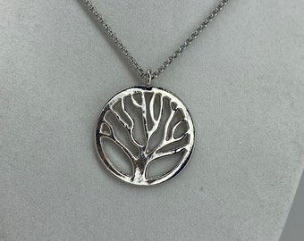 Tree Pendant on Stainless Steel Chain