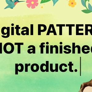 May include: Digital PATTERN NOT a finished product. This image is a digital download, not a physical product.