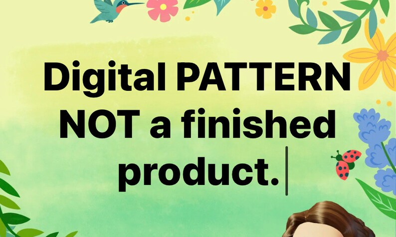 May include: Digital PATTERN NOT a finished product. This image is a digital download, not a physical product.