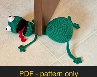 Crochet Frog Door Stopper / Door Stop / Frog Door Stop / Crochet Frog / Frog / Crochet Frog / Modèle seulement