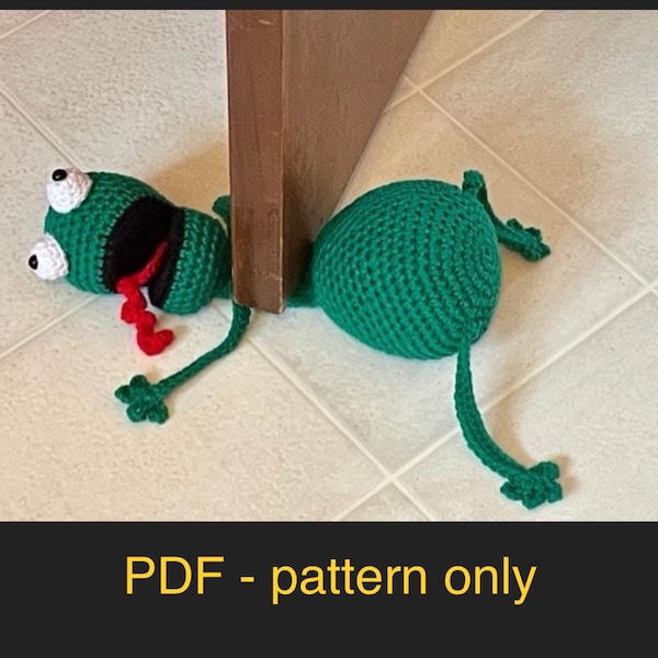 Crochet Frog Door Stopper / Door Stop / Frog Door Stop / Crochet Frog / Frog / Crochet Frog / Pattern only